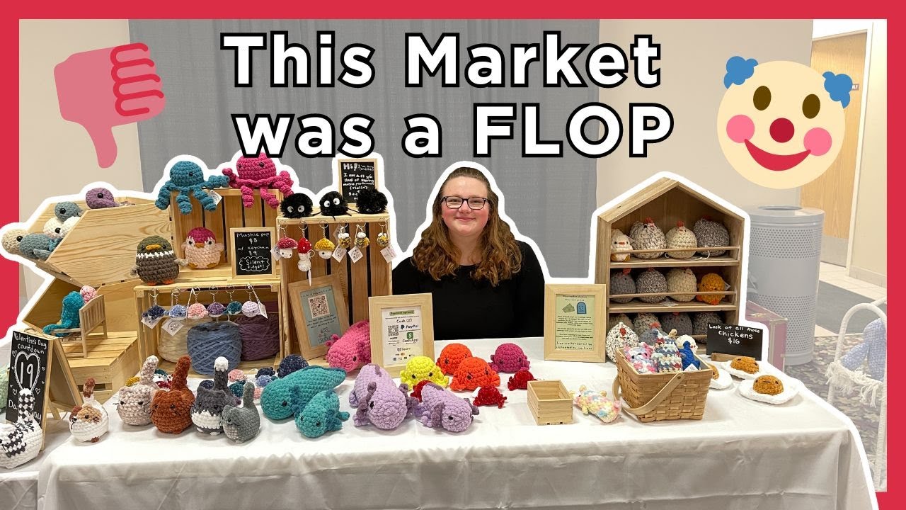 Crochet Market Day…was a FLOP 😳💤 First Vendor Event of 2024
