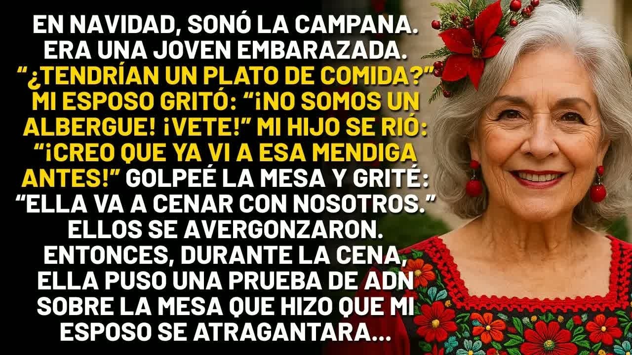 Una mujer embarazada tocó la puerta en la cena de Navidad  Me congelé al descubrir quién era ell