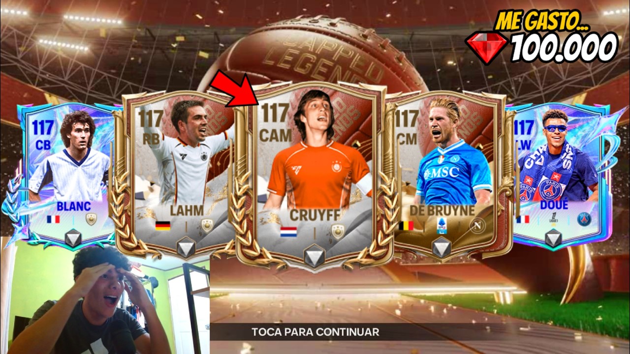 ¡NUEVO BUG! ME SALEN 3 CARTAS GRL 117 CAPPED LEGENDS CON 100.000 JOYAS *me pasé el evento* FC MOBILE
