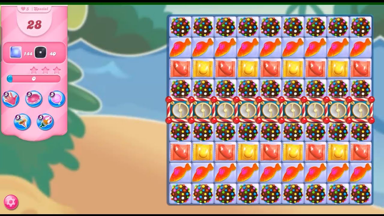 Red jelly fish color bombs wrapped candies special | Candy crush saga pro level 134 |#CCS_PRO