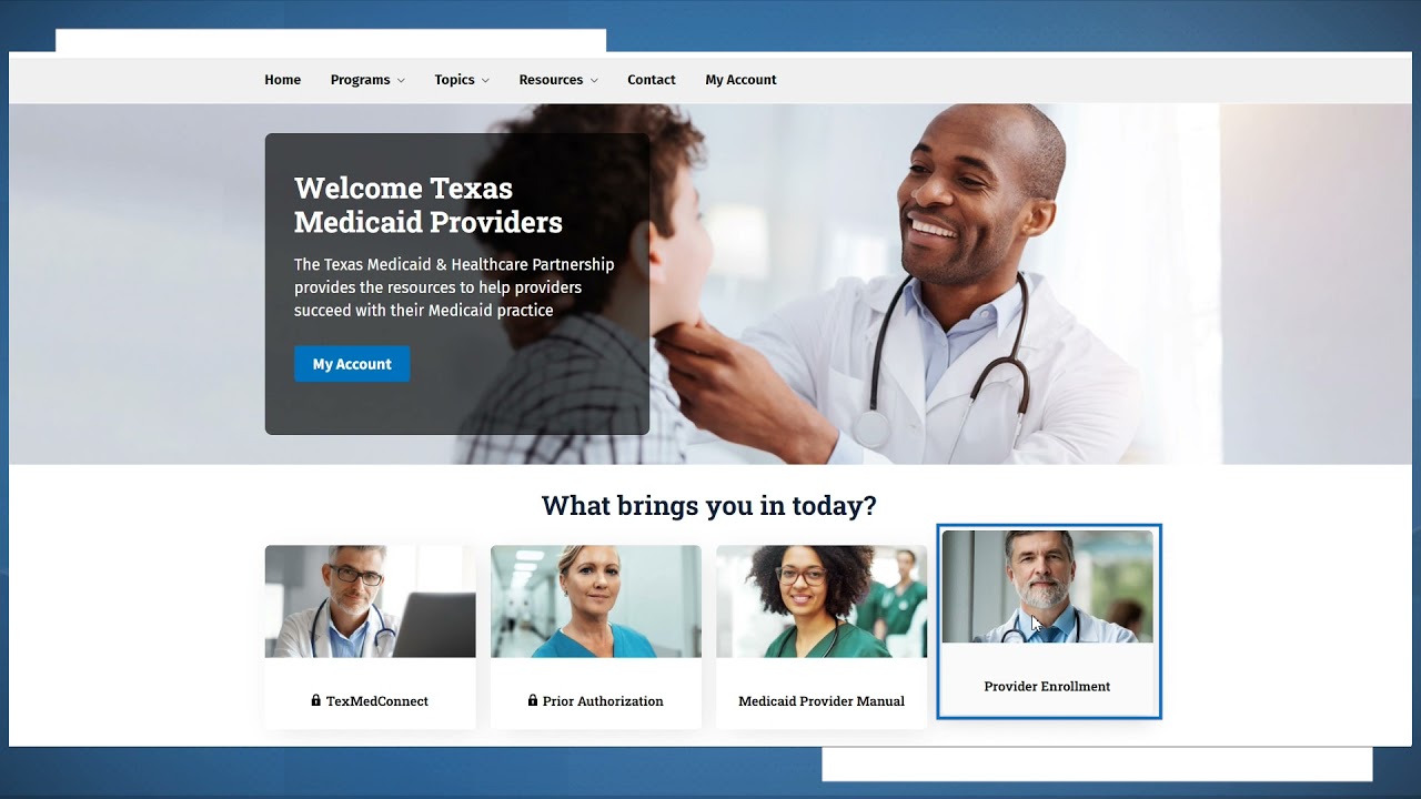 TMHP Website: Provider Enrollment