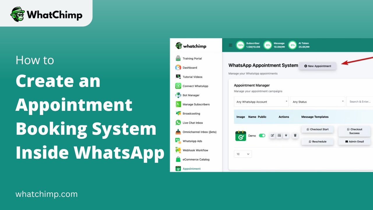 Как создать систему записи на прием в WhatsApp с помощью WhatChimp