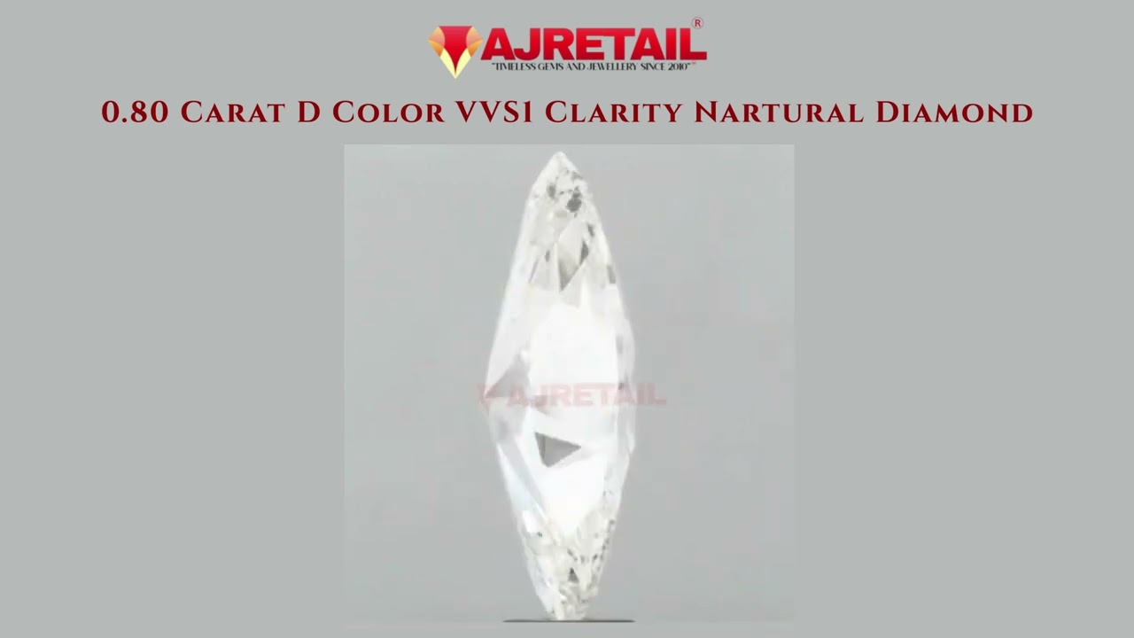 💎 0.80 Carat D Color VVS1 Clarity Natural Diamond 