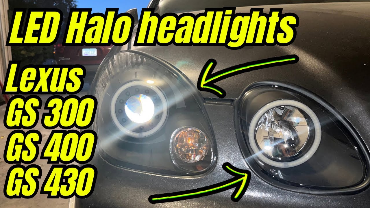 How To Install LED Halo Headlights on a Lexus GS 300, GS 400, GS 430