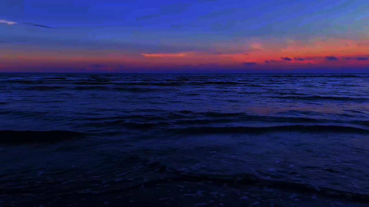 Night Ocean Sleep Background Sound | Calm Ocean Waves