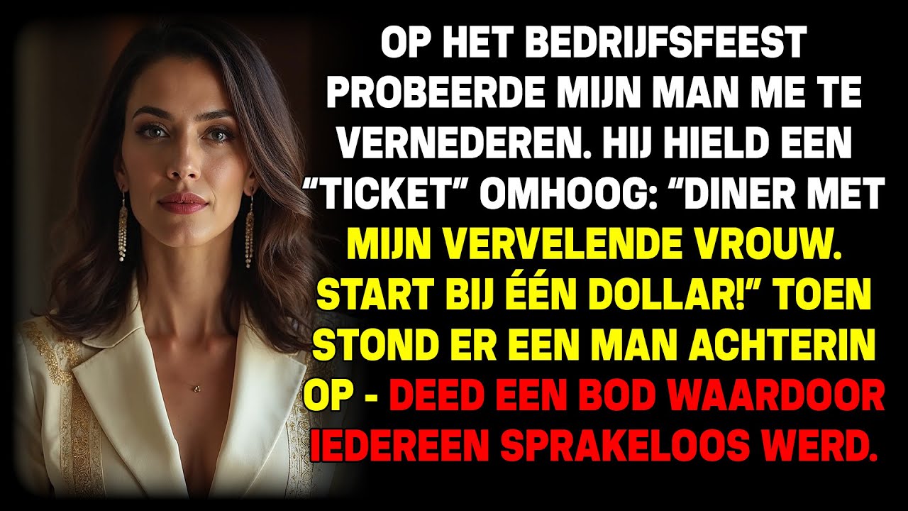 Mijn man zei: "Heren, een dollar voor een diner met mijn saaie vrouw!" Maar toen…