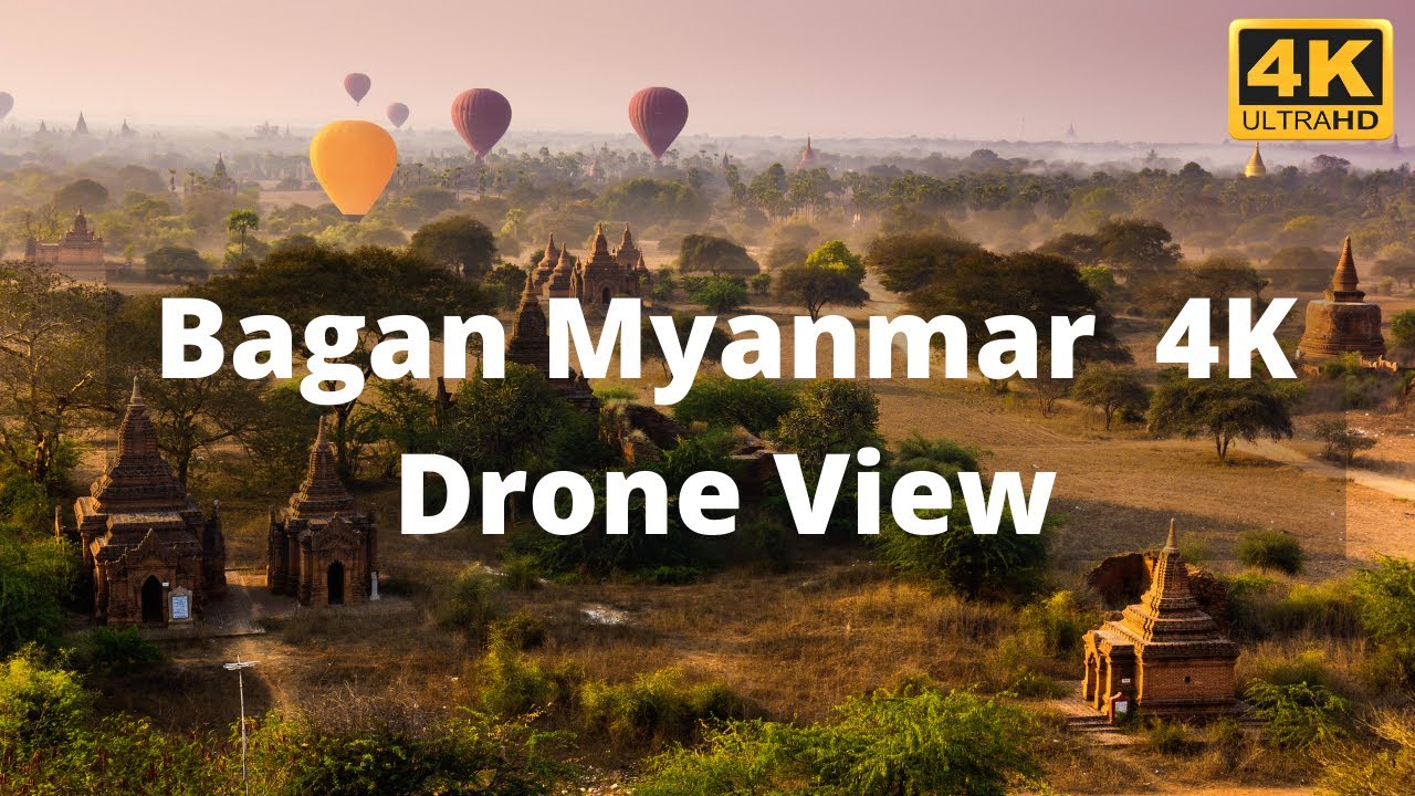 Bagan Myanmar Drone View in 4K ||  Bagan is an ancient city and a UNESCO World Heritage Site
