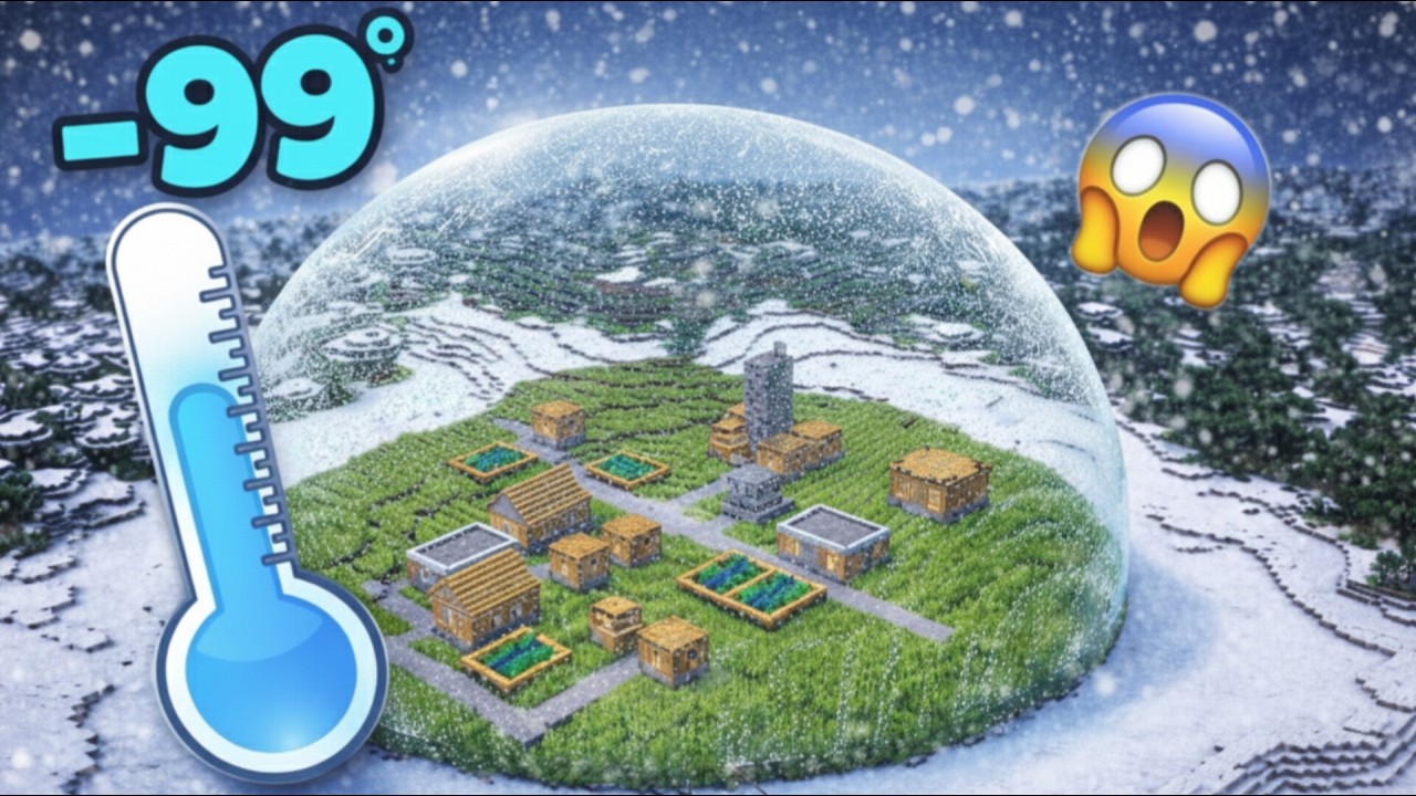AN ABNORMAL COLD HIT THE VILLAGE 😨   MINECRAFT IN UZBEK