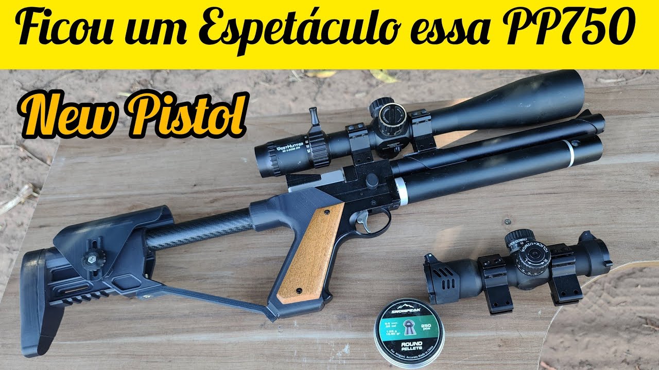 PISTOLA PCP PP750 DA ARTEMIS, TESTE CORONHA 3DMOSACK  LUNETAS DISCVOERY E WHETHUNTER