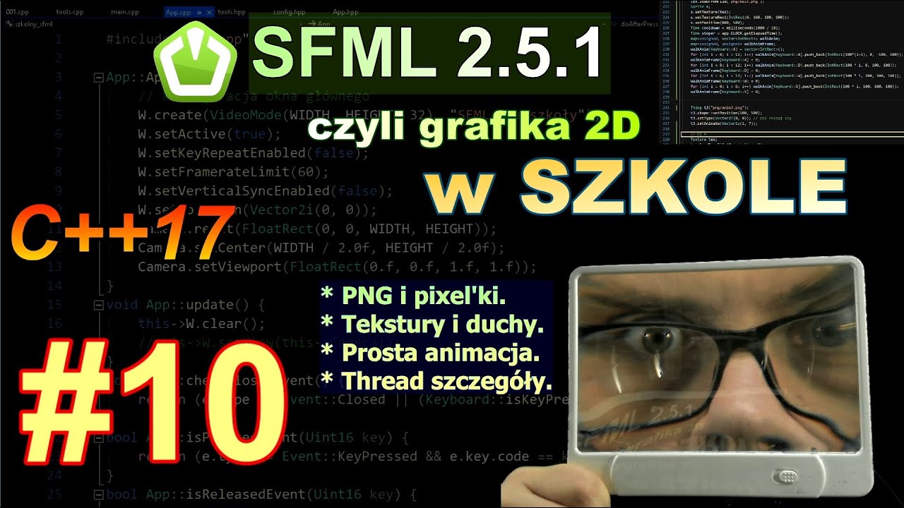 SFML czyli grafika 2D w szkole#10. Duszki, duchy, duszyska.