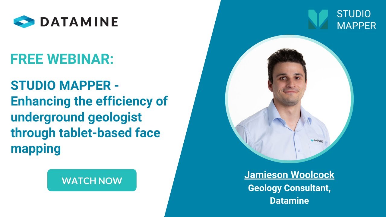 Studio Mapper - Underground face mapping I Jamieson Woolcock, Geology Consultant I Datamine Software