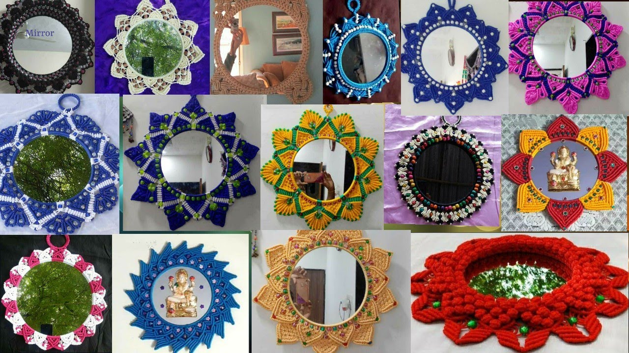 Beautiful  Macrame Mirror |Wall Hanging| Easy Designs|macrame mirror.मेकरम से बने आईना .