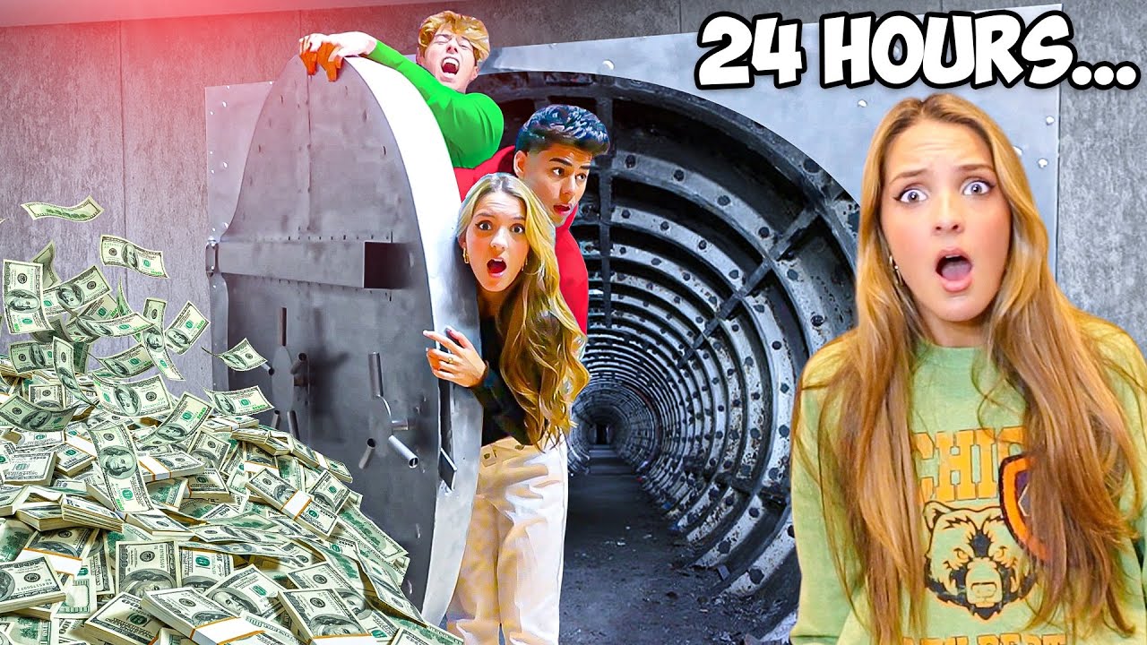 24 HOURS INSIDE A BANK VAULT!!