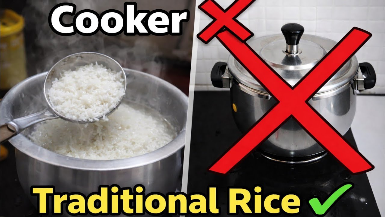 Traditional Rice Cooking Method in Daaksha | Open Pot Rice & Strain Method | VillageStyle RICETAMIL
