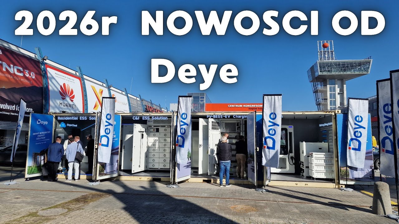 2026r NOWOŚCI od Deye. Magazyn Energii.  Falownik Hybrydowy. Fotowoltaika Balkonowa. ENEX 