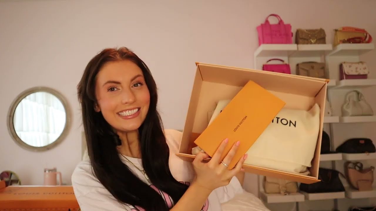 louis vuitton speedy b 20 pink opale and cardholder unboxing | erin nicole