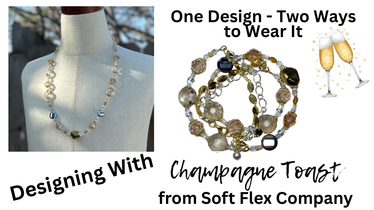 Wrapped Bracelet or Necklace - You Decide 🥂Champagne Toast from @SoftFlexCompany