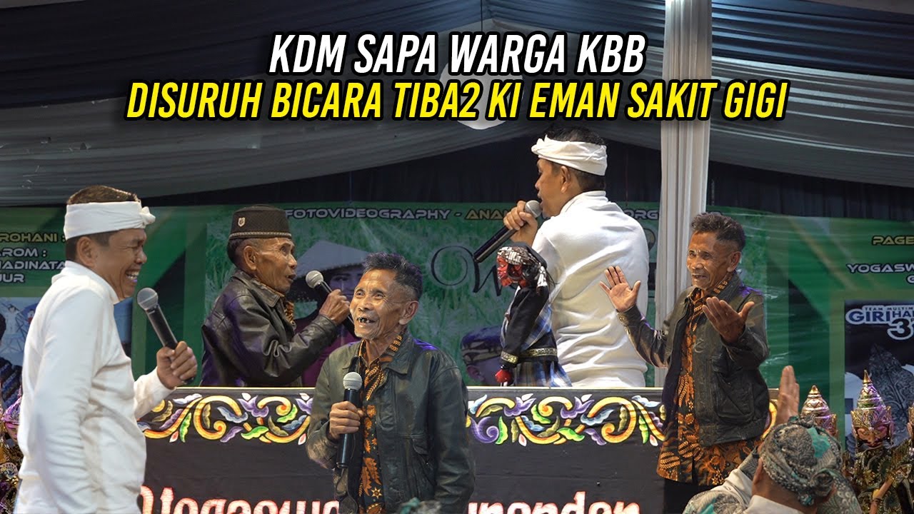 SAAT KDM SAPA WARGA CISARUA KBB | KI EMAN TIBA2 SAK1T GIGI SAAT DISURUH BICARA