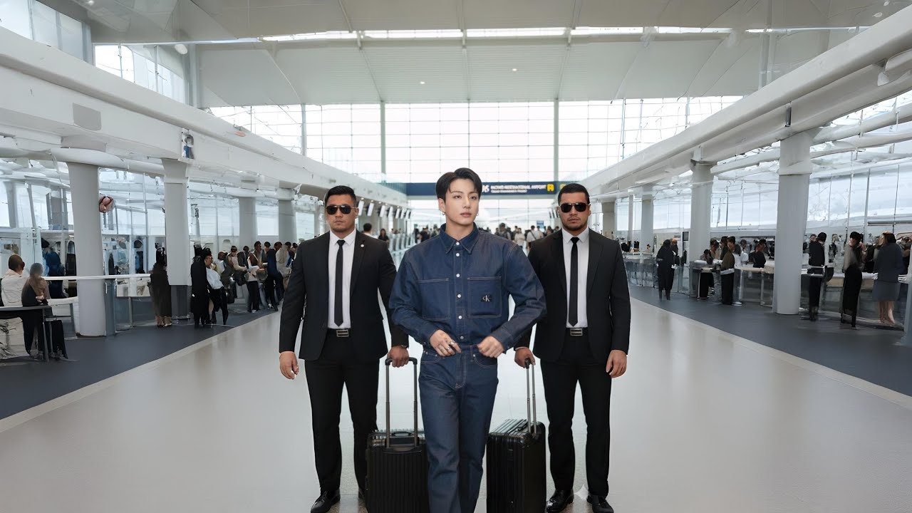 Чонгук из BTS шокировал мир, появившись в аэропорту Инчхон с двумя загадочными мужчинами