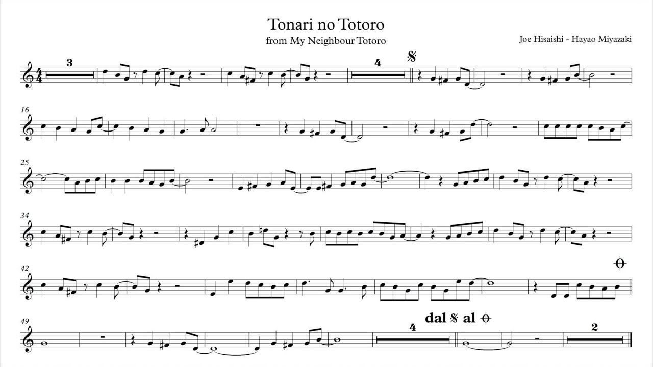 Tonari no Totoro - My Neighbor Totoro (sheet - spartito)