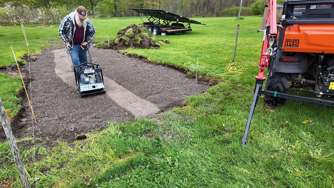 Starting To Prep A Shed Base First Look At How A Harbor Freight Plate Compactor Works