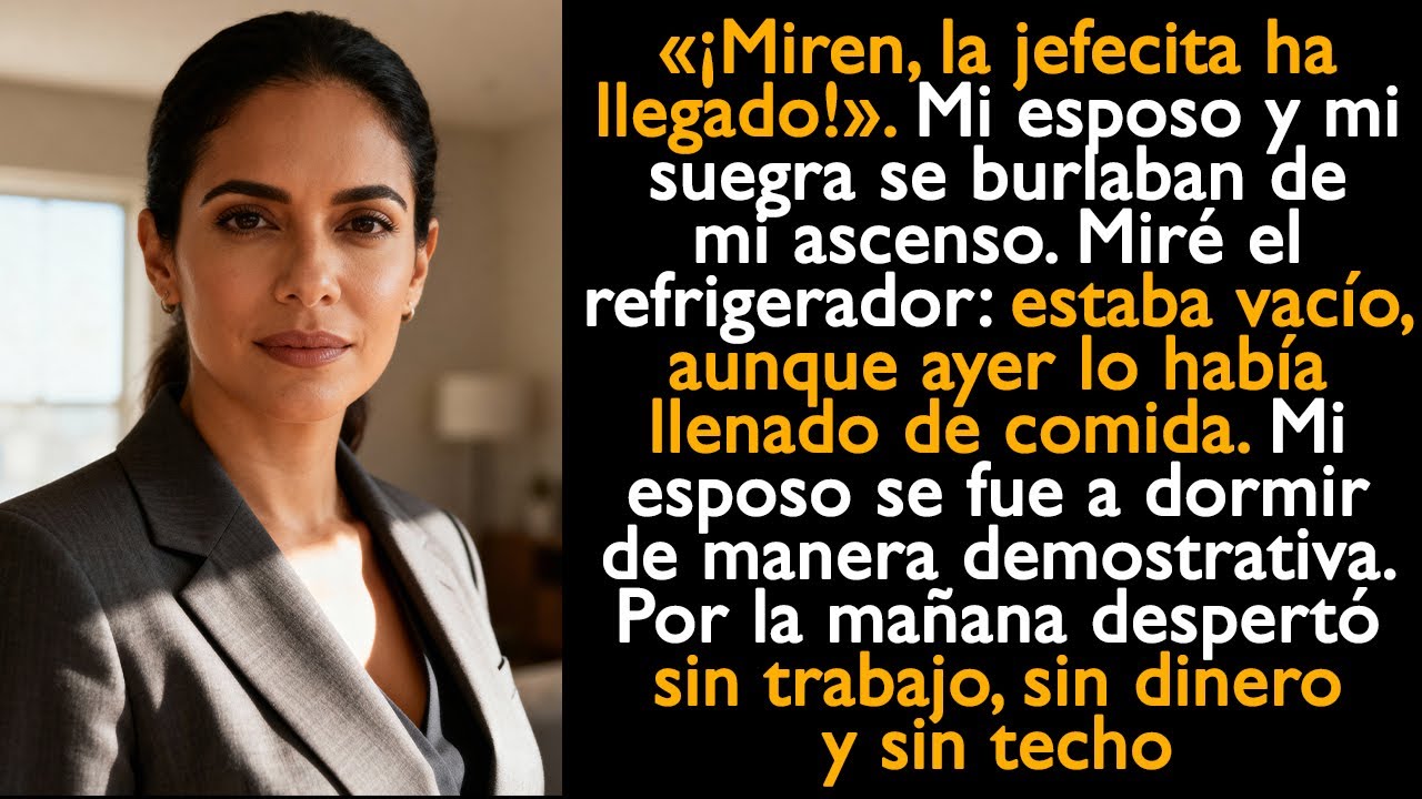 Mi esposo y mi suegra se reían de mi ascenso. Por la mañana él despertó sin trabajo, sin dinero y...