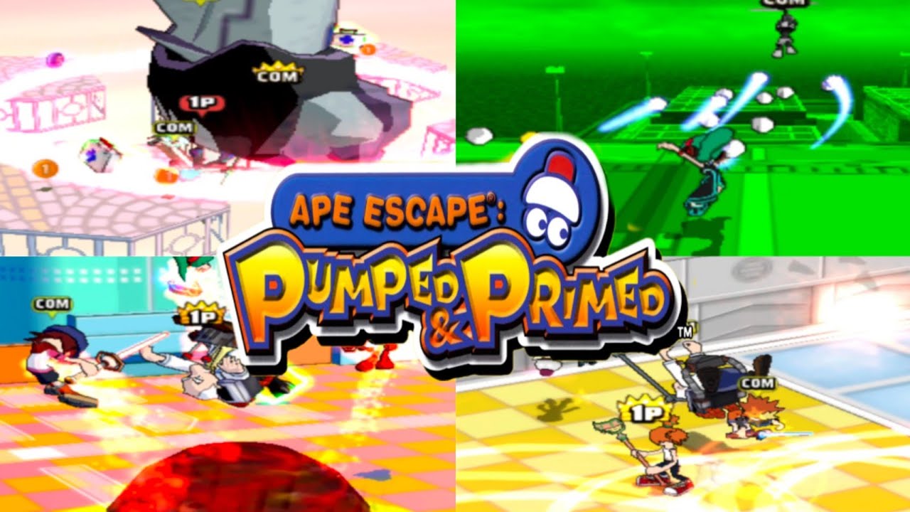 【北米版】サルバトーレ 全キャラ必殺技集  / Ape Escape Pumped ＆ Primed  all character special attack compilation