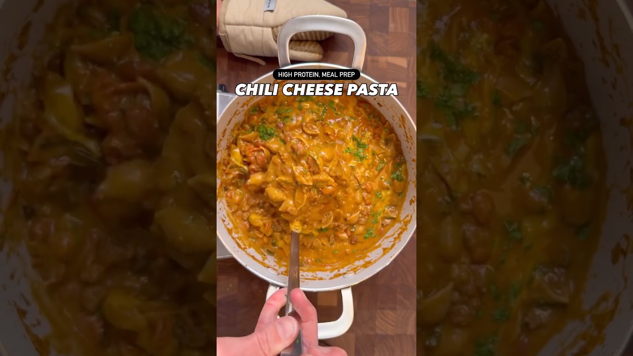 Macro-Friendly, High Protein Chili Cheese Pasta #shorts