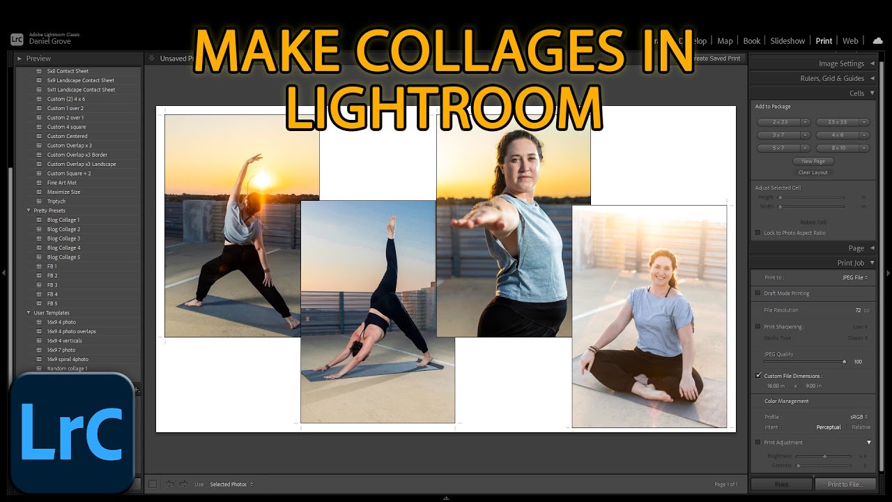 Make photo collages in Lightroom Classic
