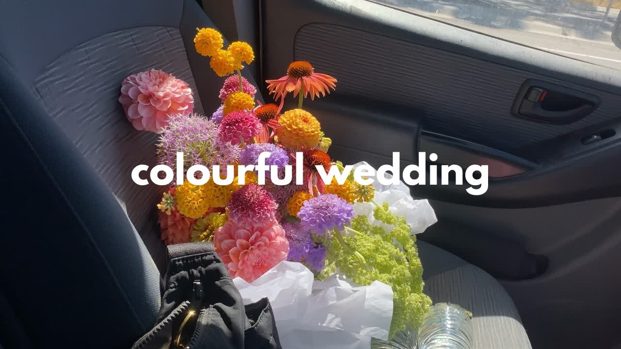 Colourful garden wedding floral vlog | bump in edition
