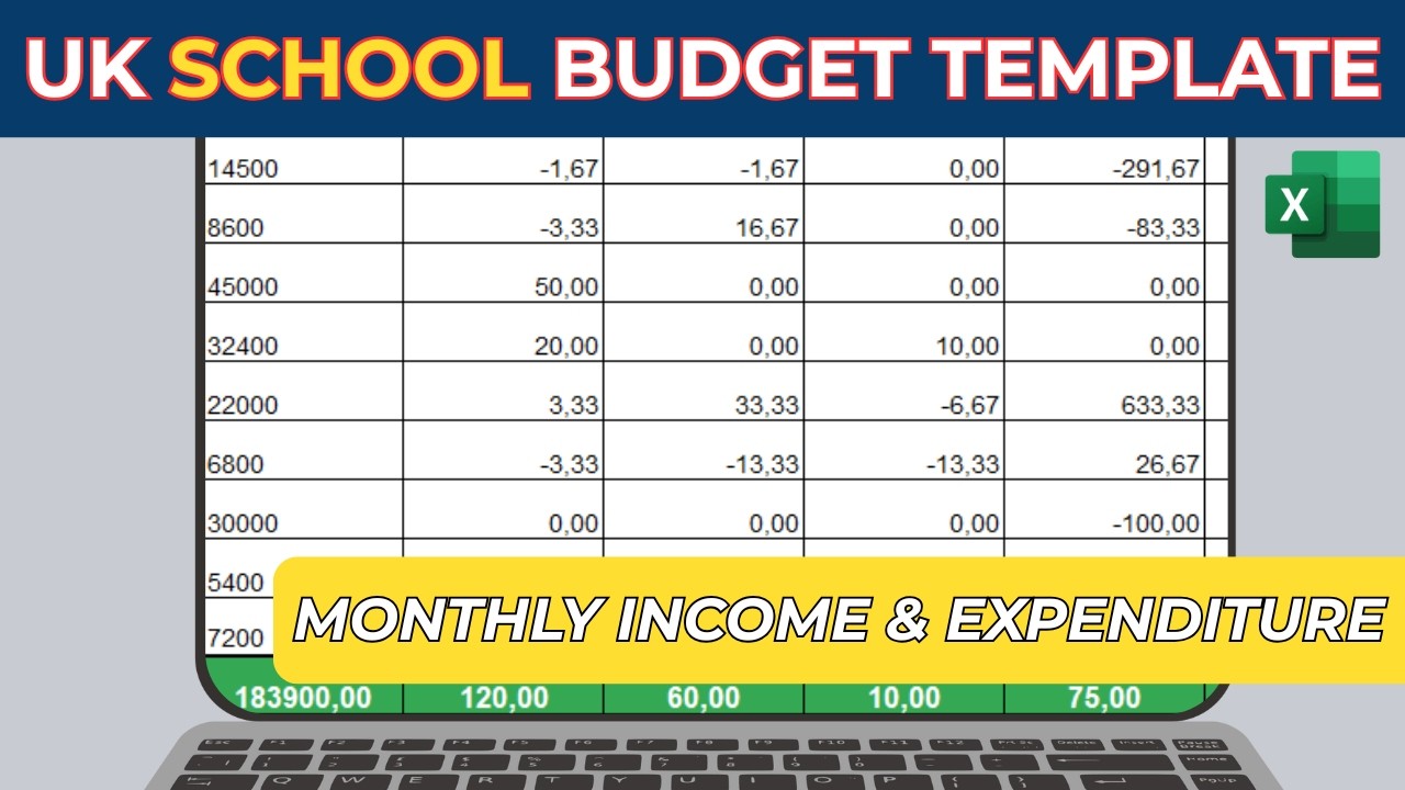 UK School Budget Template in Excel – Part 4: Monitor Monthly Income & Expenditure