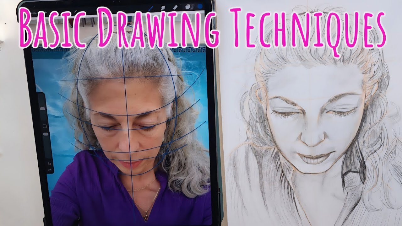 How to draw faces/ Grid method. Looking down