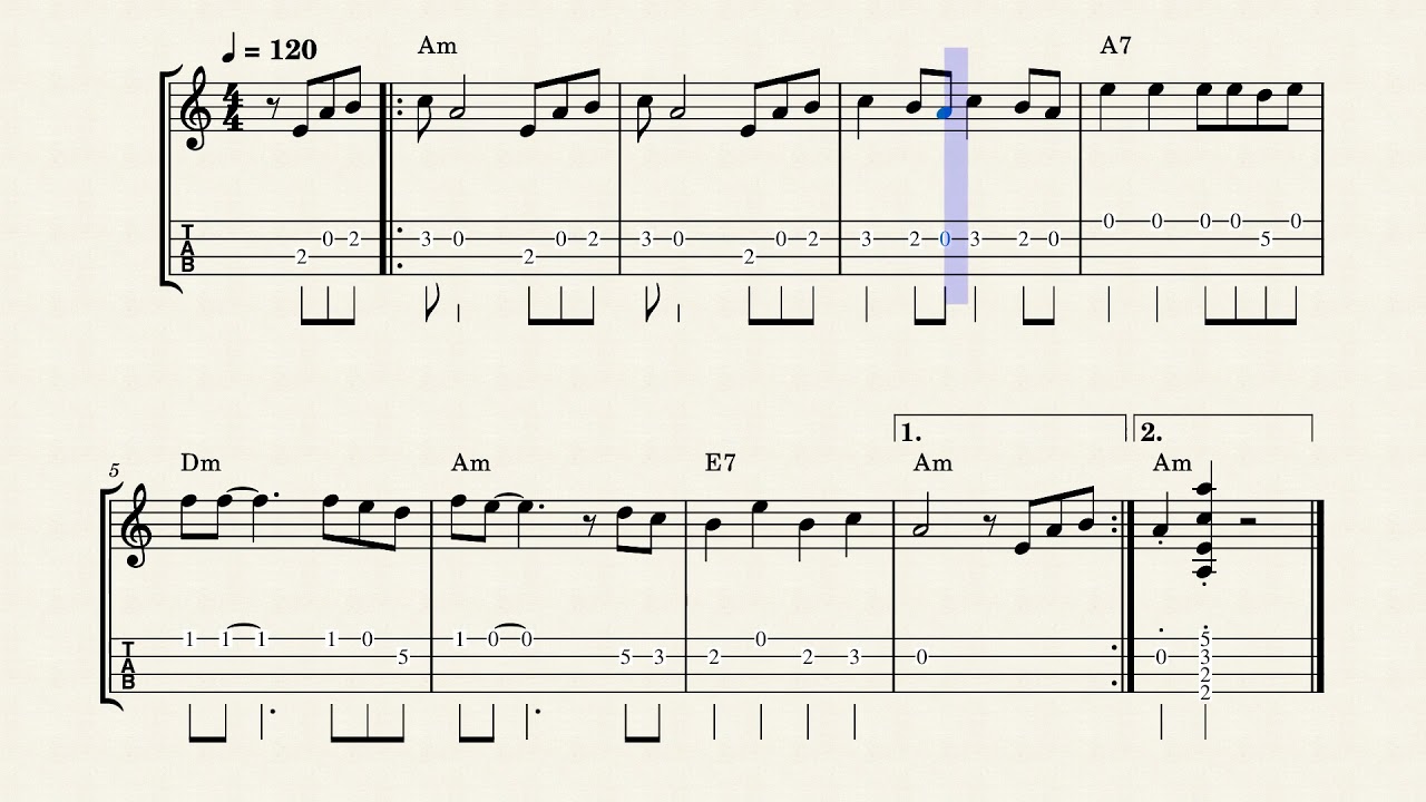Bella Ciao - mandolin tab