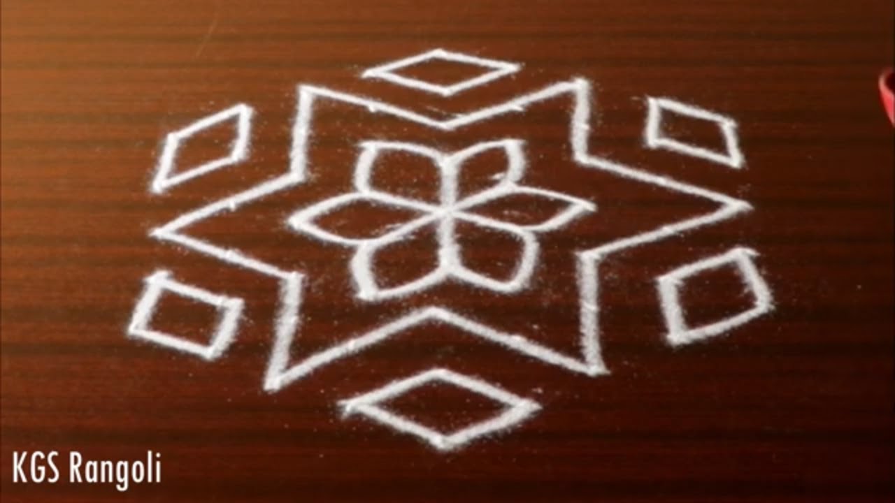 Simple & Easy Kolam with dots | Daily Rangoli kolam for beginners | Friday Kolam | KGS Rangoli