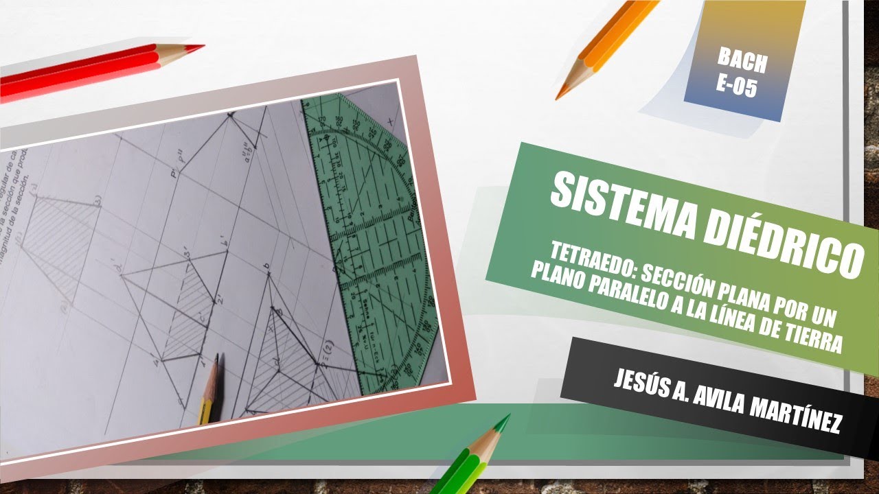 Sistema Diédrico. Poliédros. Sección plana de un tetraedro por plano paralelo a Línea de Tierra