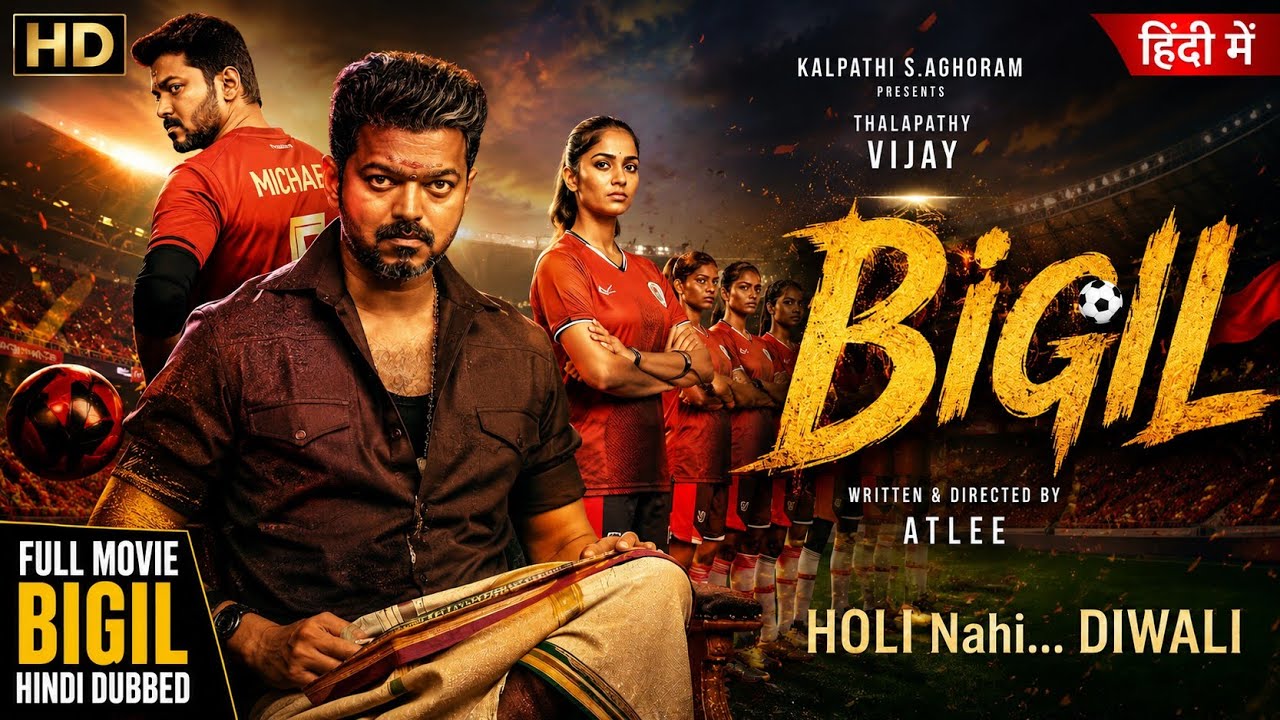 Bigil (2019) Action Sports Drama Movie | Vijay | Nayanthara | Atlee | Tamil Movie | Hindi Dubbed