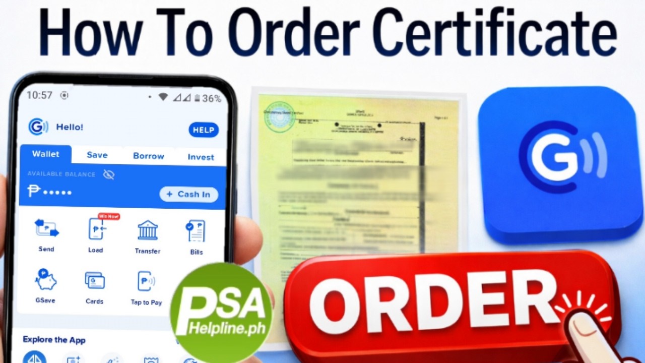 GCash PSA Certificate Order Online (2026) | How to Get E-Birth Certificate in GCash