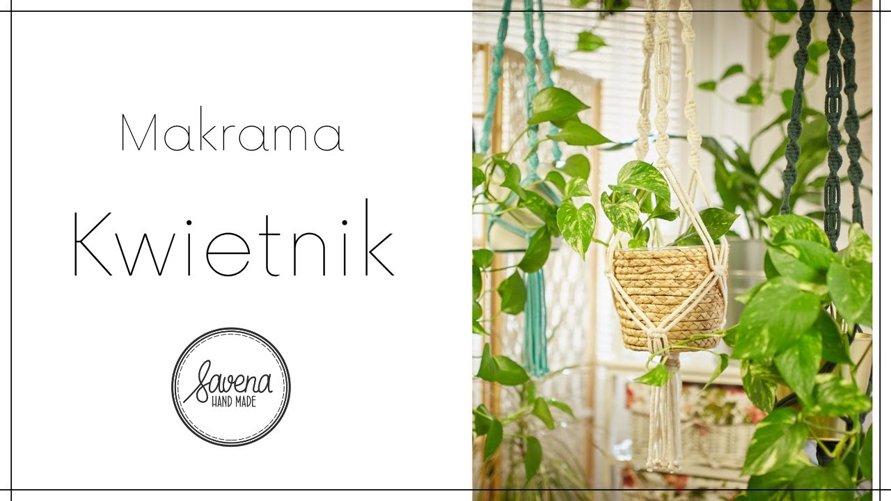 DIY: Kwietnik ze sznurka | Makrama | Savena