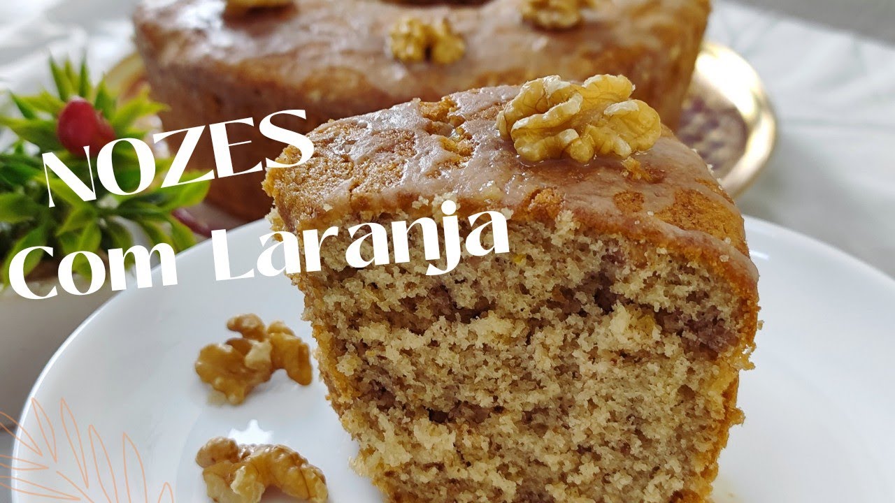 BOLO DE NOZES COM LARANJA!!! / MUITO FOFINHO / DELICIOSO!!! / FÁCIL DE FAZER