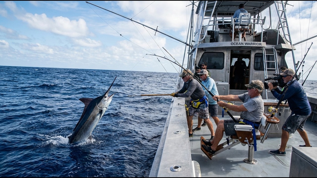 Catching Giant Billfish from a Big Fishing Ship | Epic Ocean Battle