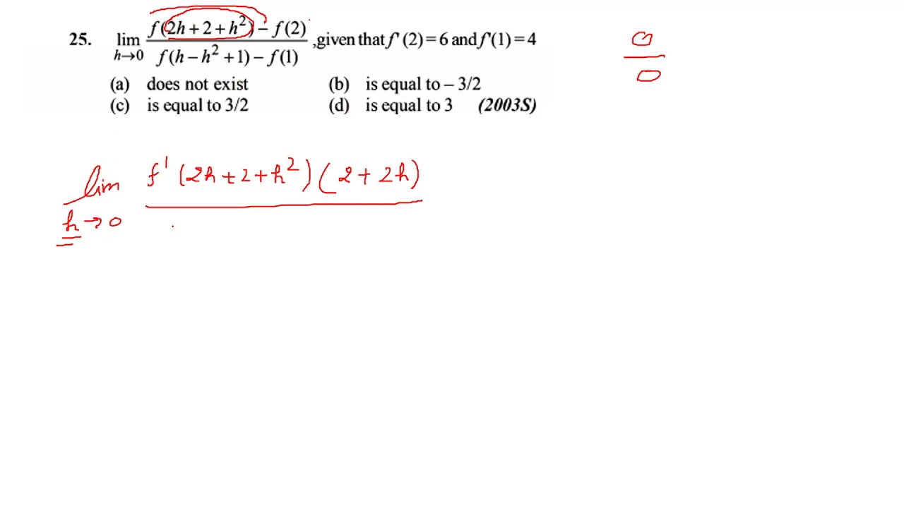 IITJEE 2003 limit question