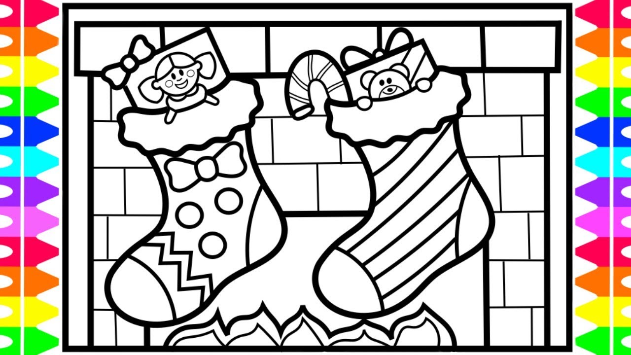 How to Draw STOCKING STUFFERS for KIDS Step by Step| Fun Coloring Pages for Kids| Christmas Coloring