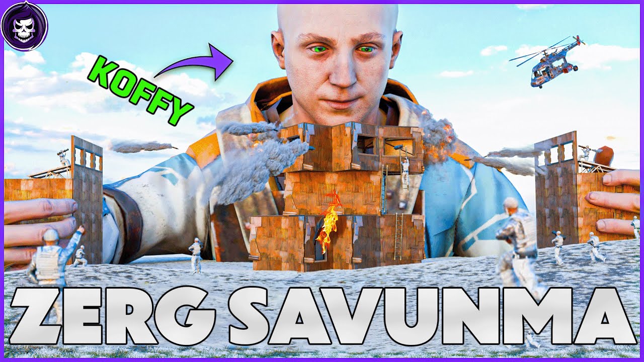 ZERG CLANLARA KARŞI HAYATTA KALMA MÜCADELESİ !!! @Megalionns  #koffy #rust