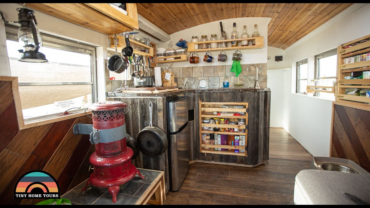 Retired Veterans School Bus Tiny House On Wheels - $6k Total Investment