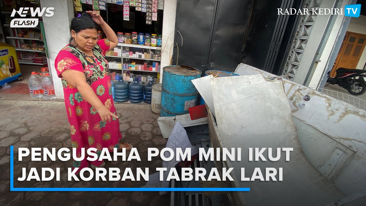 Pom Mini di Desa Purwodadi Kras Kediri Ikut Jadi Korban Tabrak Lari Pria Asal Tulungagung