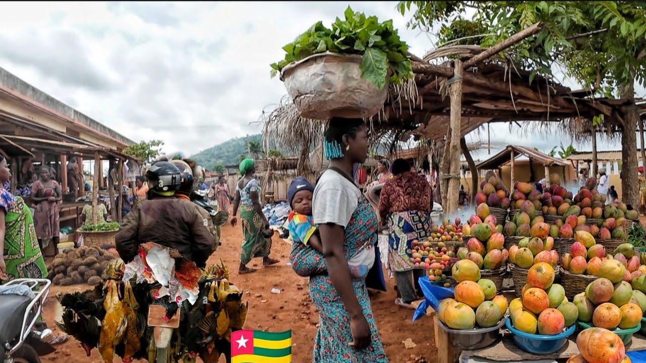 Rural village market day in Agou plateau region the tallest mountain in Togo 🇹🇬 west Africa 🌍.