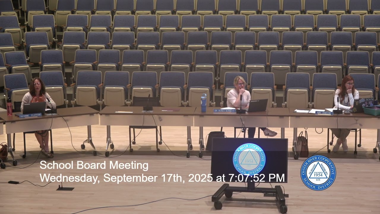School Board Meeting September 17th 2025