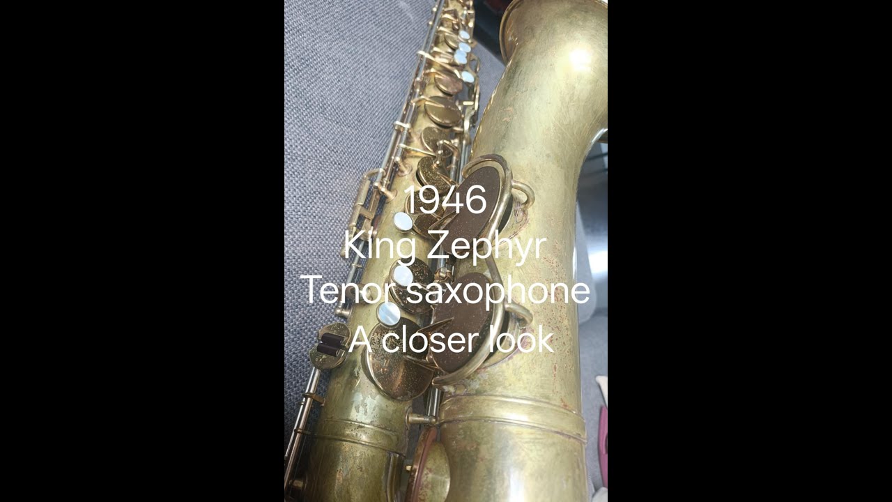King Zephyr (1946) tenor saxophone - a great sound, feel and look.