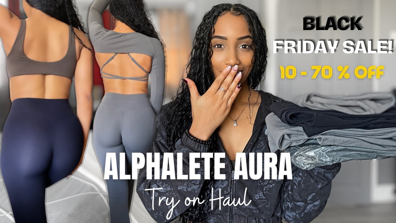 HUGE Alphalete Black Friday Sale 2023 | Try on Haul | Amplify Leggings | Aura