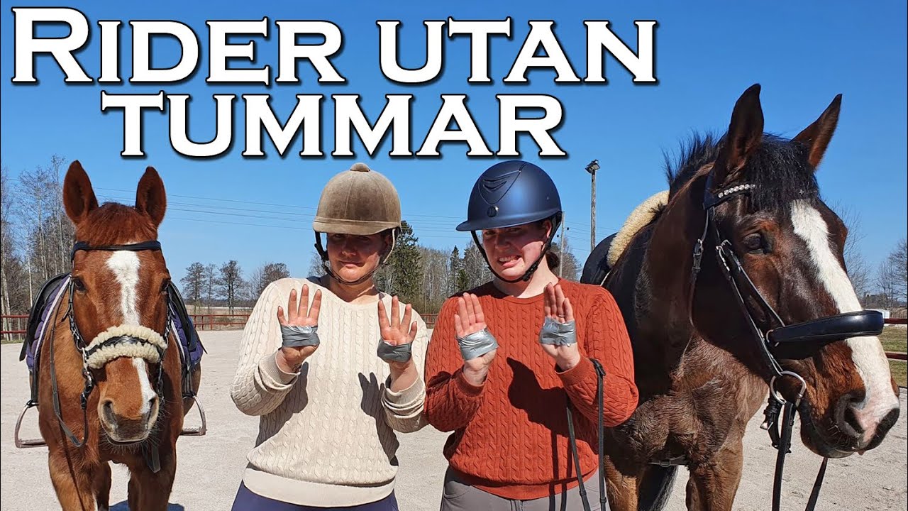 Fixar stallet och rider UTAN TUMMAR - challenge